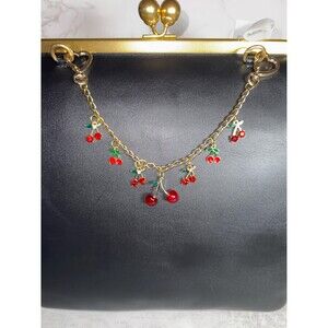 Red Cherry purse Charm Novelty Chain Strap